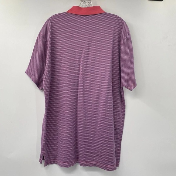 Excellent Polo Shirt Size L Purple Peter Millar Double Mercerized Cotton - Picture 2 of 5